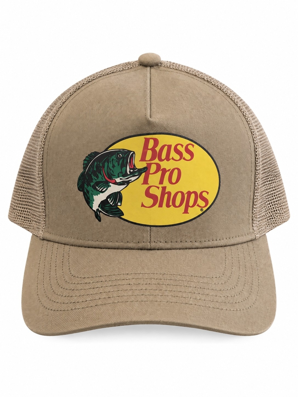 Bass Pro Shops Tan Mesh-Back Logo Trucker Hat